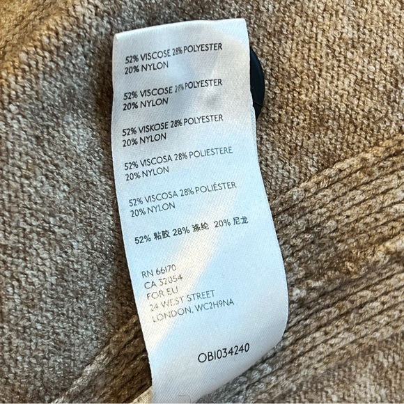 Anthropologie Margarita Tunic Sweater Taupe Mock Neck Knit Pullover Size Medium - Picture 10 of 11